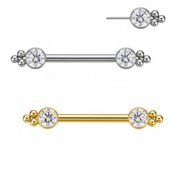 MAMILO PIN PUSH 2 ZIRC 6 BEADED LATERAL