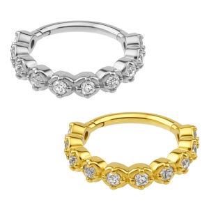 ARGOLA CLICKER ZIRC GARRA AÇO (CX2/4)