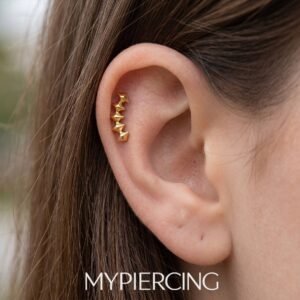 Labret Cluster Piramides de Titânio