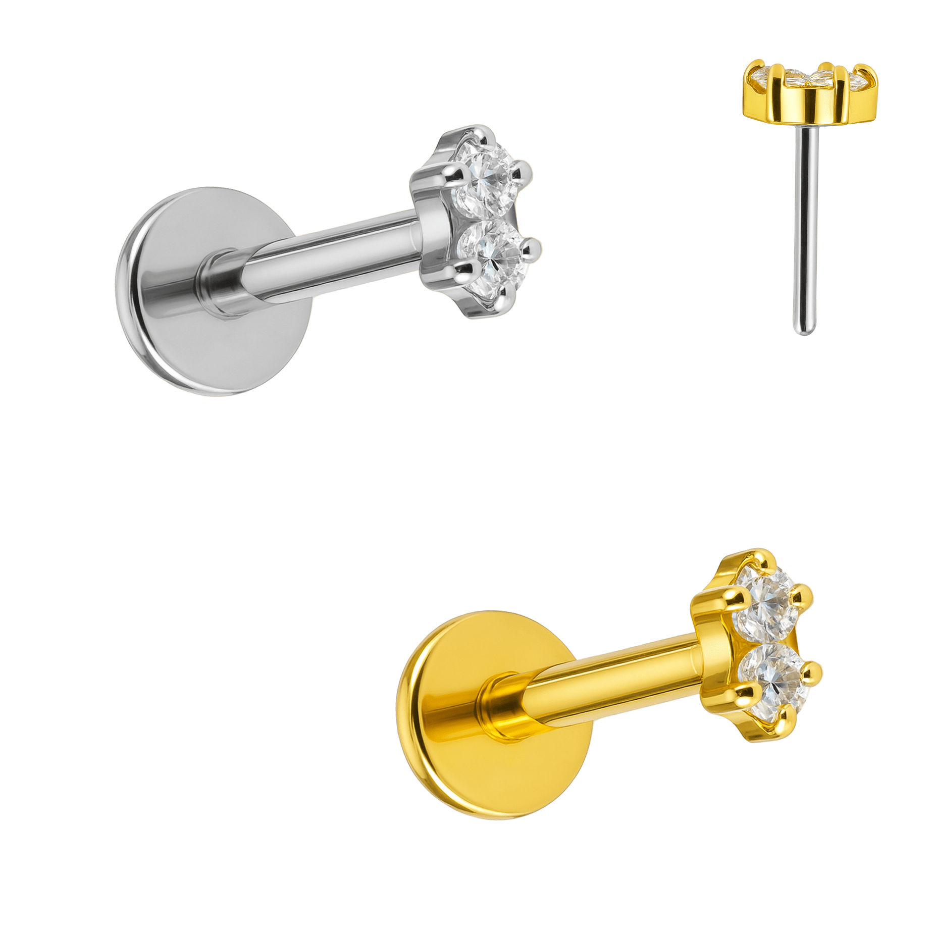 LBT PIN.P CLASSIC PRONG 2 CZ TIT (PCX3)