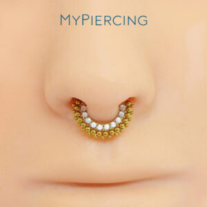 ARGOLA CLICKER PONTILHADA 10 ZIRC TIT (ACX3)