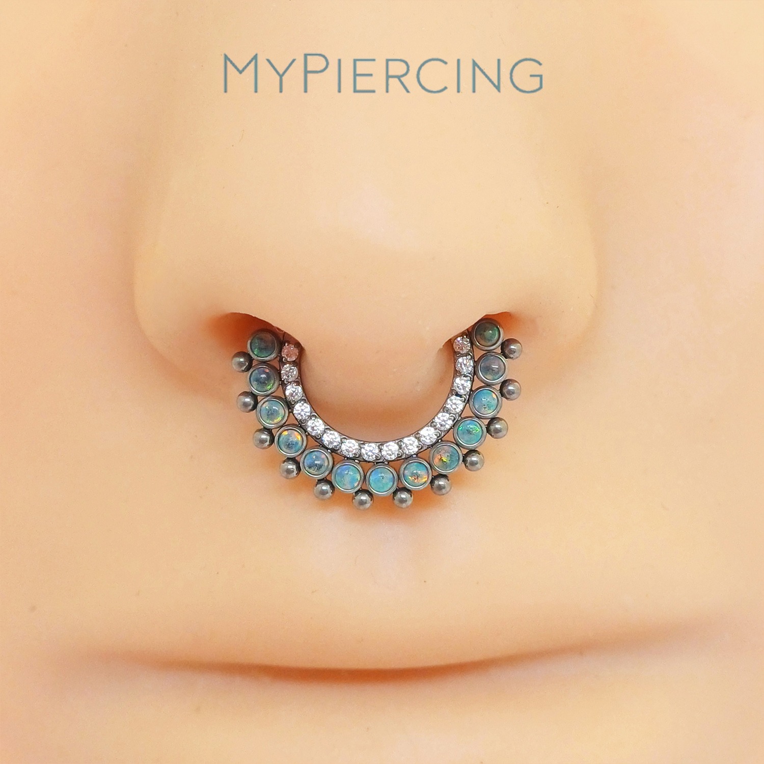 ARGOLA CLICKER 1 P 13 ZIRC BEAD TIT (ACX2) - Imagem 4