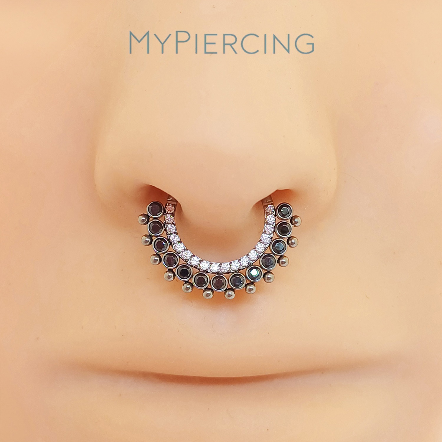 ARGOLA CLICKER 1 P 13 ZIRC BEAD TIT (ACX2) - Imagem 3