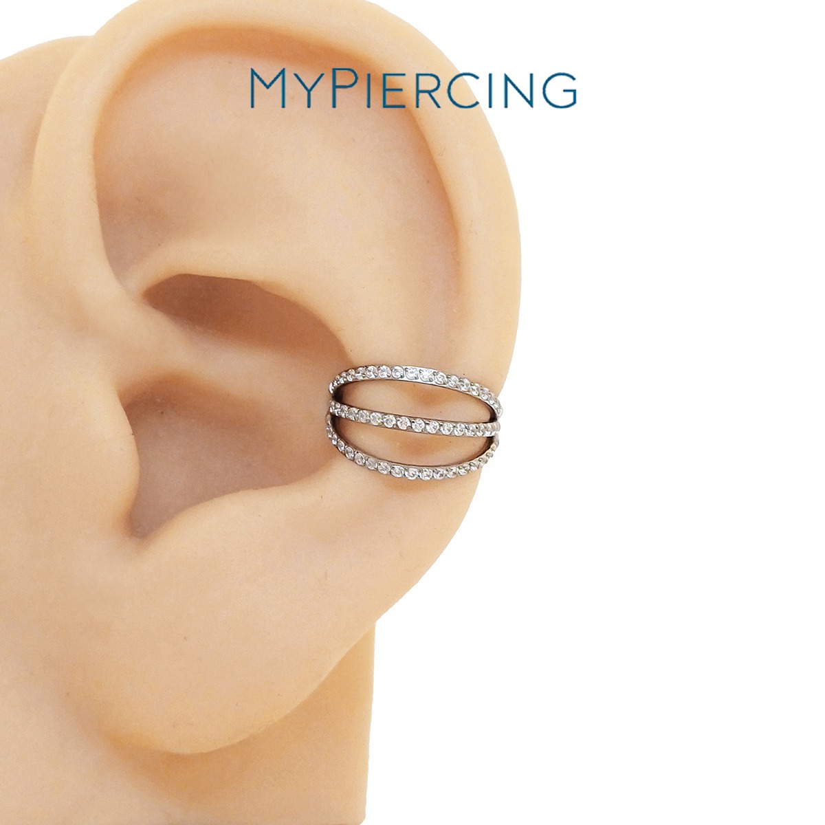 ARGOLA TRIPLE ZIRC CUBIC TIT (ACX13/18) - Imagem 2