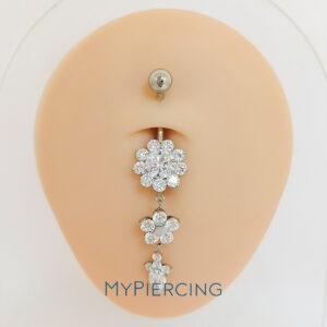 UMBIGO FLOR PENDURADO CZ TIT (UCX5)