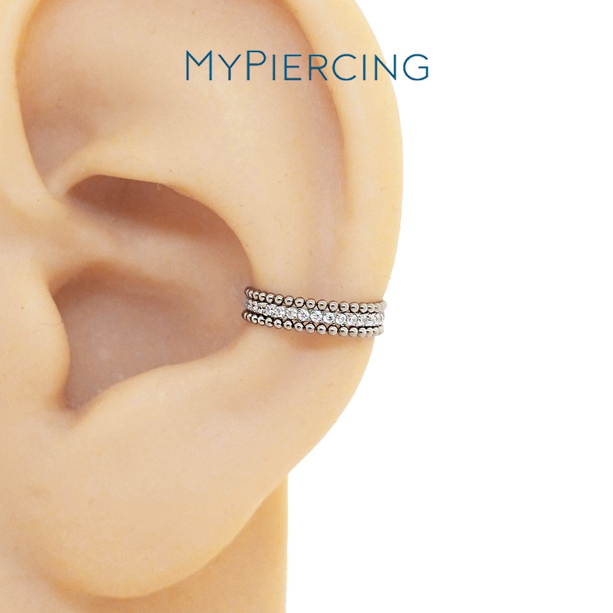 ARGOLA 2F BEADS 1F ZIRC TIT (ACX11) - Imagem 2