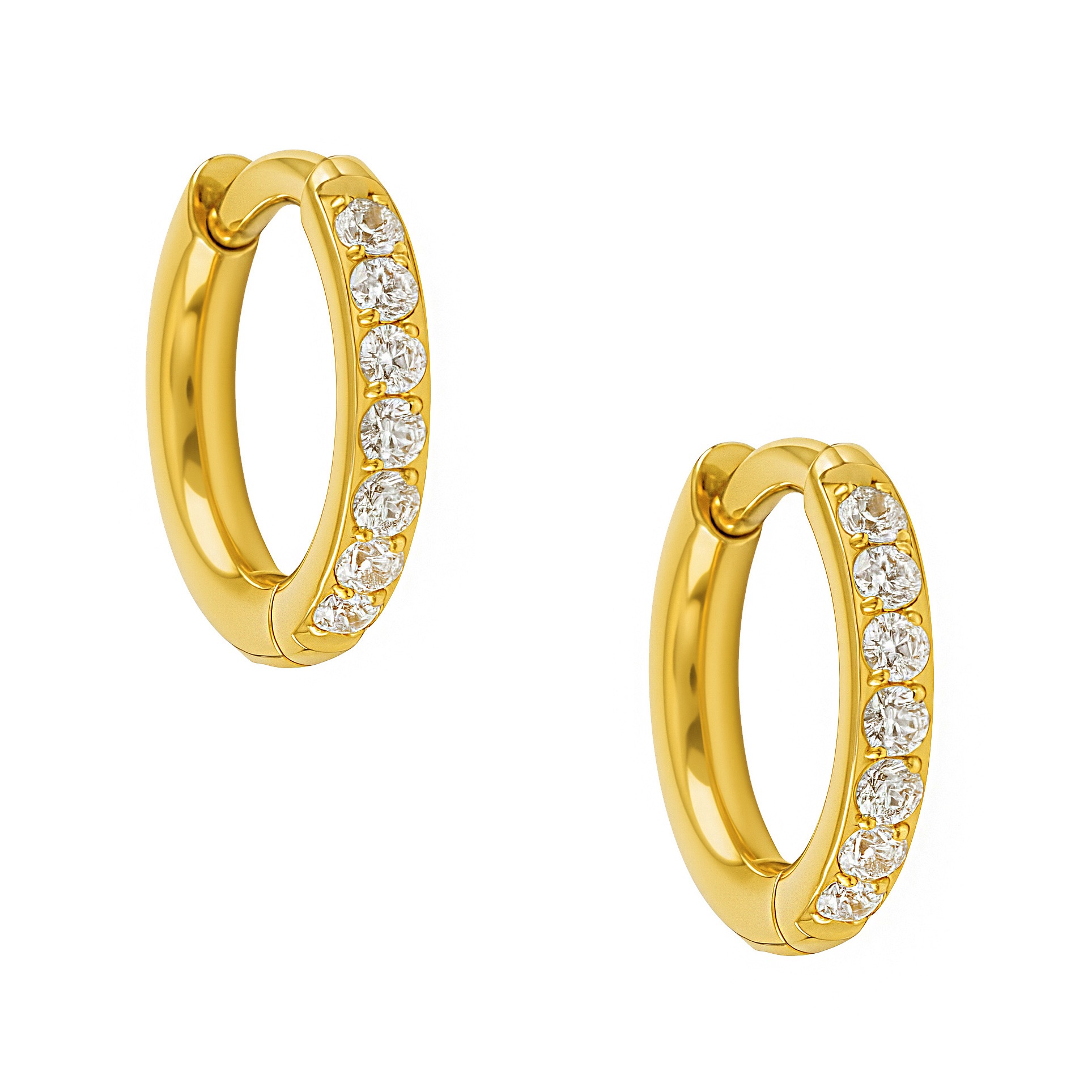 BRINCO ARGOLA SLIM CZ DUPLA FACE TIT