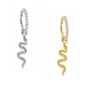 ARGOLA CZ PINGENTE SNAKE TIT