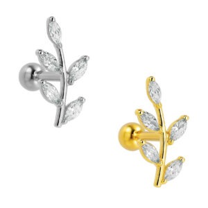 MICRO RETO RAMO MEDIO ZIRCONIA OURO 18K