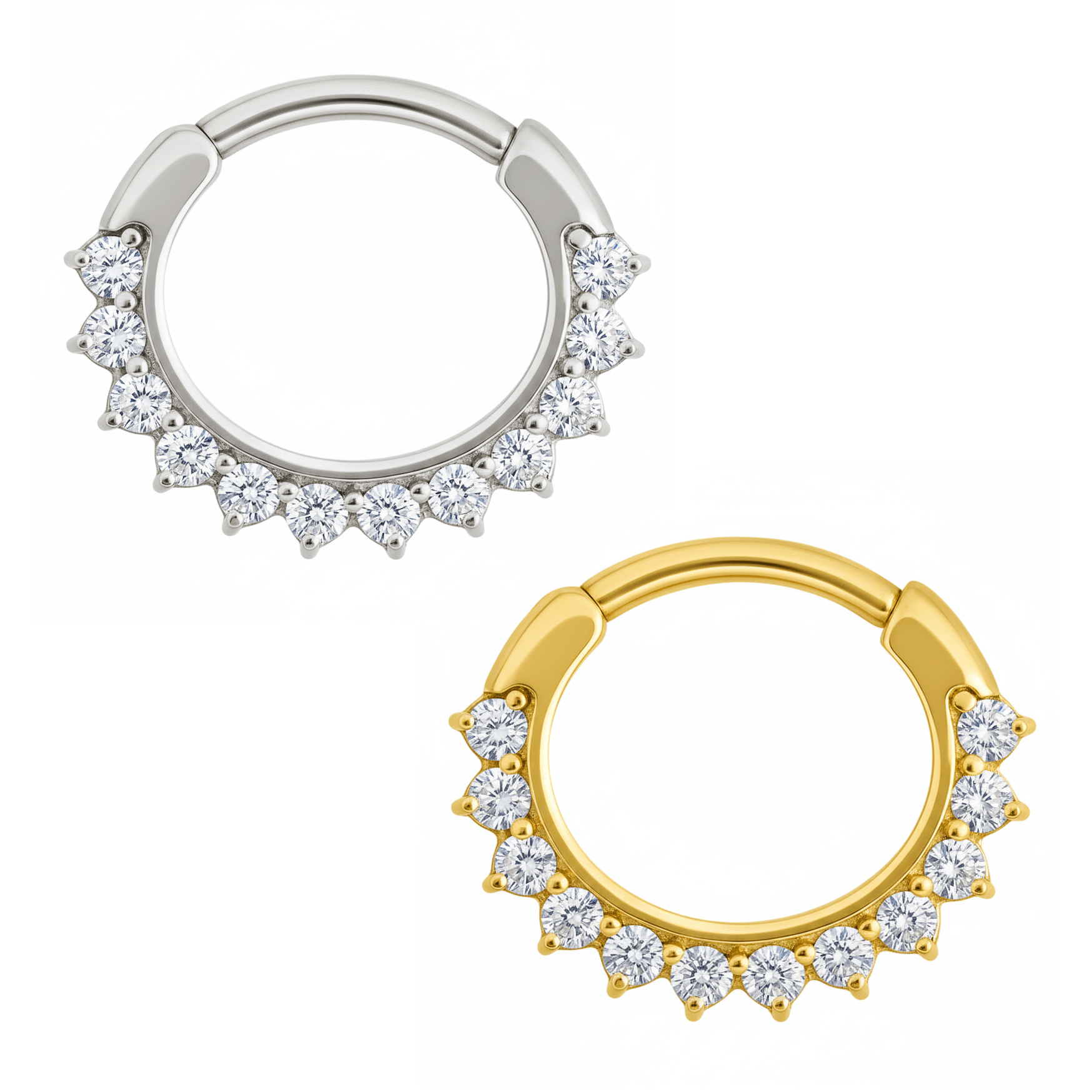 ARGOLA CLICKER 12 ZIRC AÇO