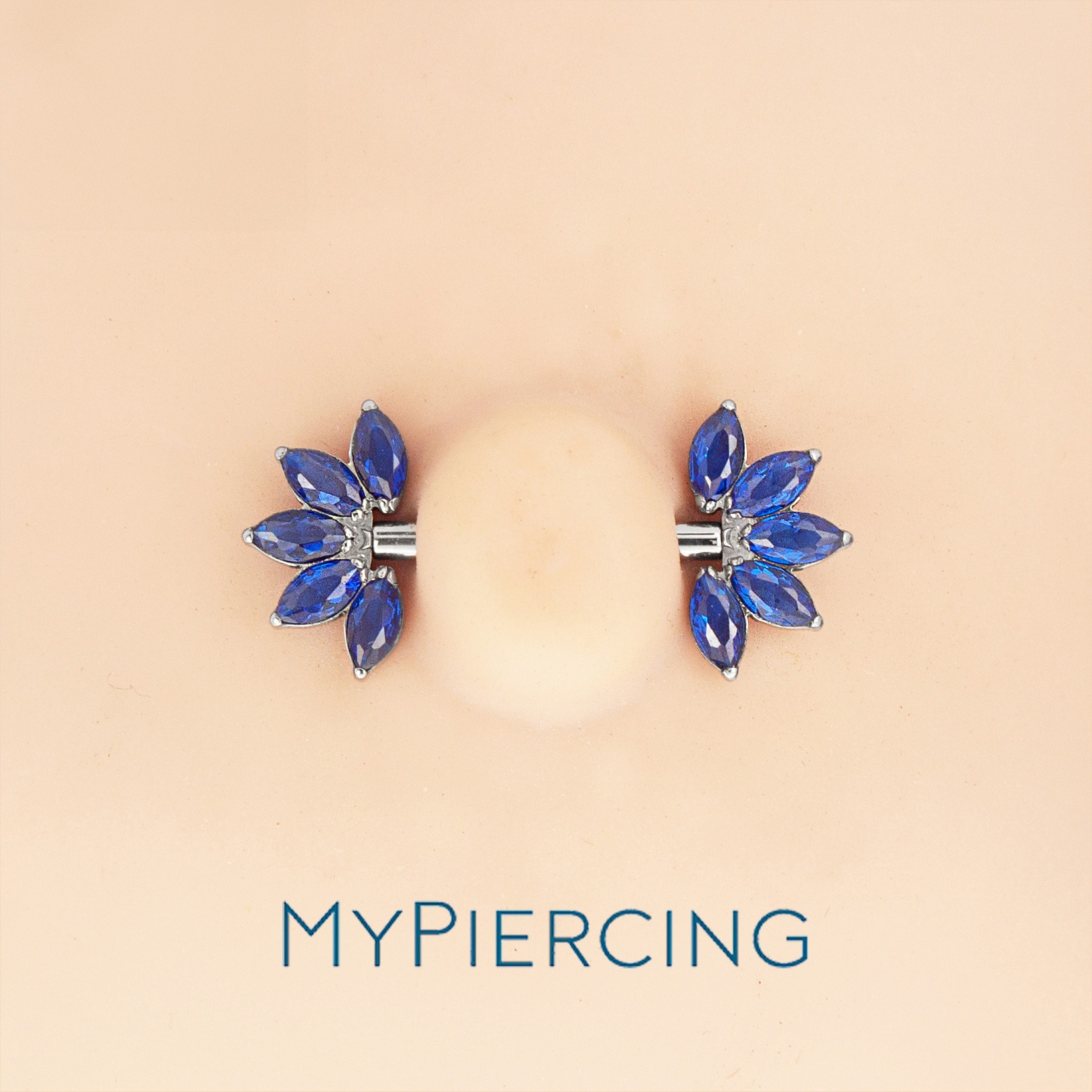 MAMILO FLOR 6 PETALAS CZ TIT - Imagem 3