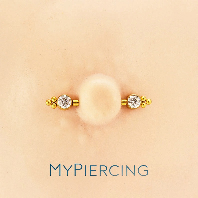 MAMILO PIN PUSH 2 ZIRC 6 BEADED LATERAL - Imagem 2