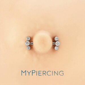 MAMILO PIN PUSH CLUSTER 3 ZIRCONIA TIT