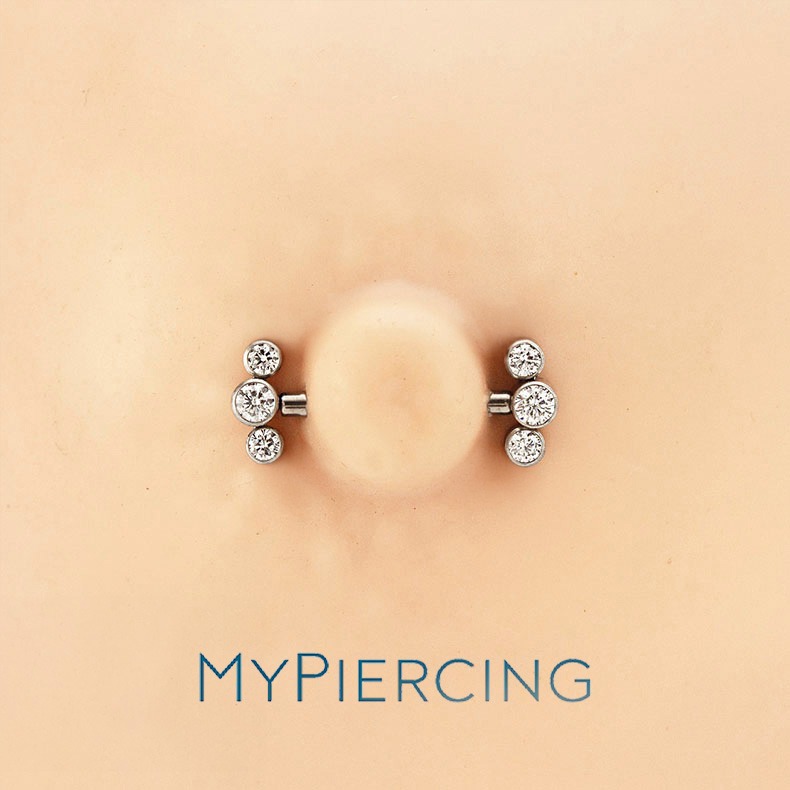 MAMILO PIN PUSH CLUSTER 3 ZIRCONIA TIT - Imagem 2