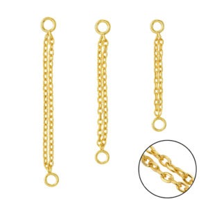 PIERCING CORRENTE 2 FIO TIT GOLD