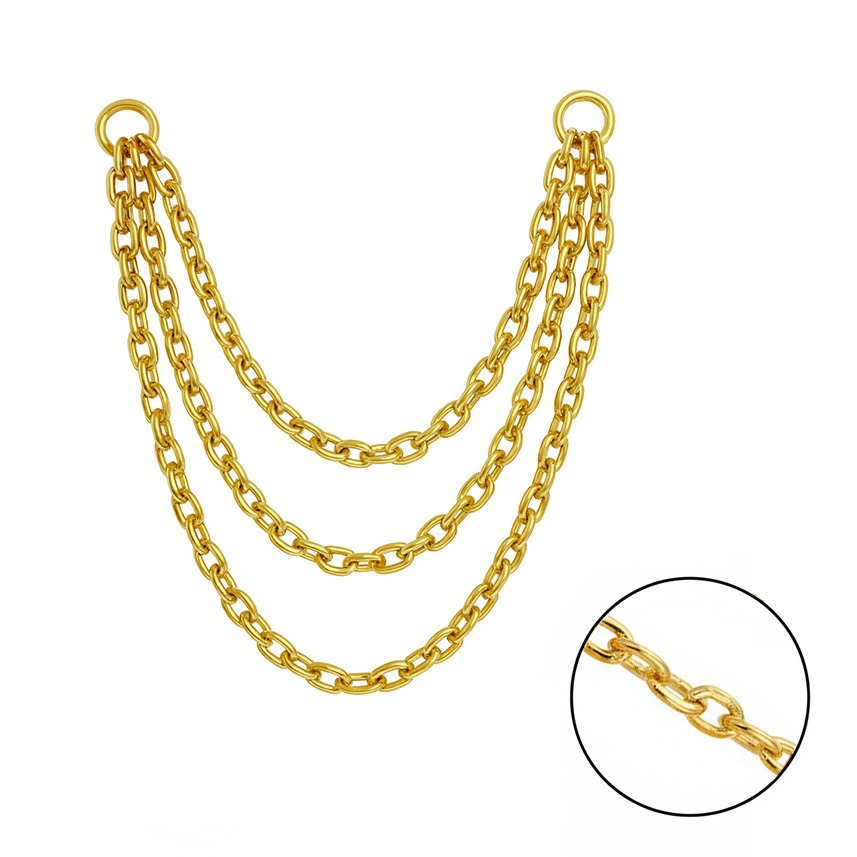 PIERCING CORRENTE 3 FIO TIT