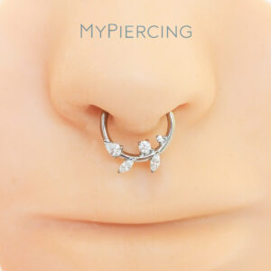 ARGOLA RAMO FLOR CZ TIT (ACX23)