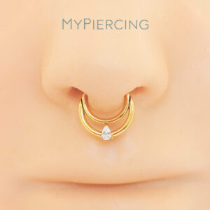 CLICKER SEGEMMNT RING DUPLO CZ TIT (ACX19)