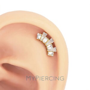 LBT BAGUETTE ZIGZAG CZ TIT (CX7)