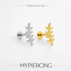 Labret Ramo 9 Pétalas de Titânio