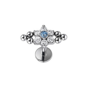 LBT TIT FLOR ZIRC E 6 BEADED (CX12)