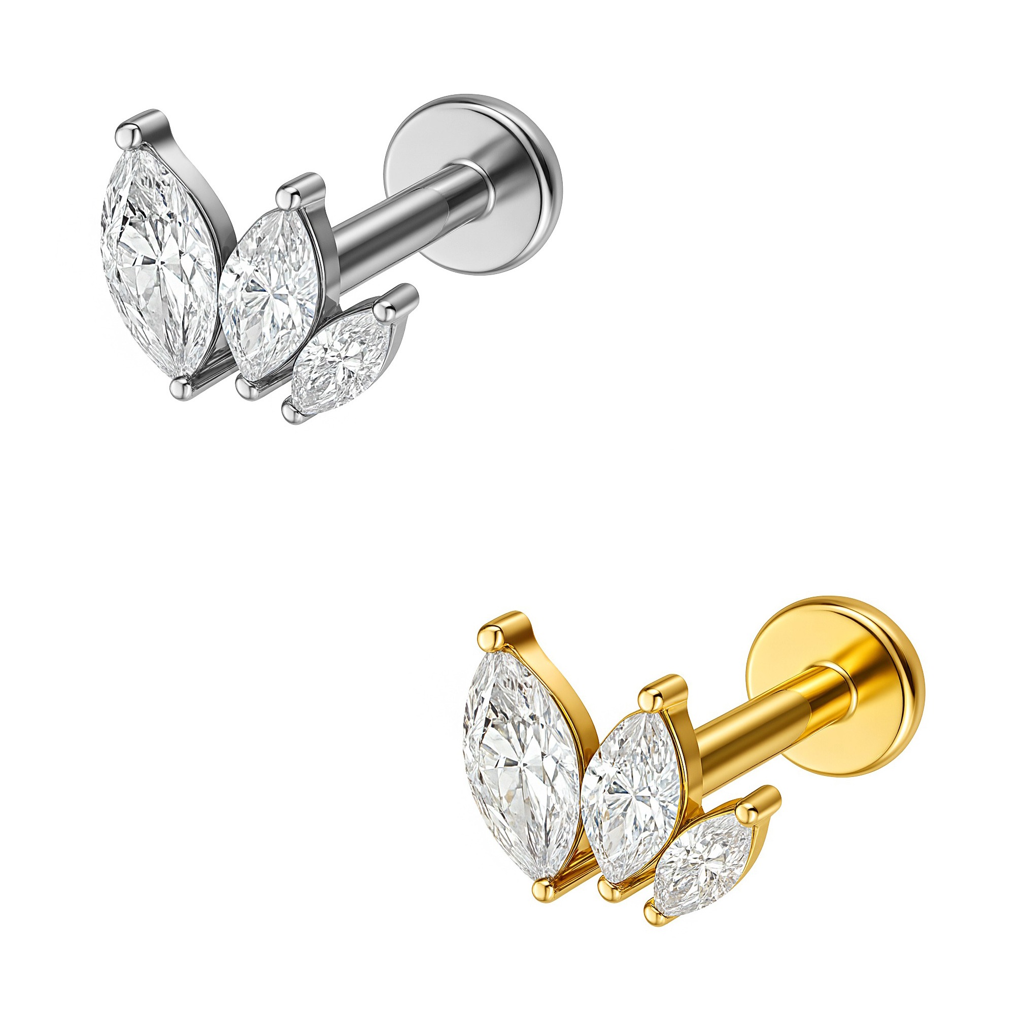 LBT GEM CRESCENTE CZ TIT (CX37)