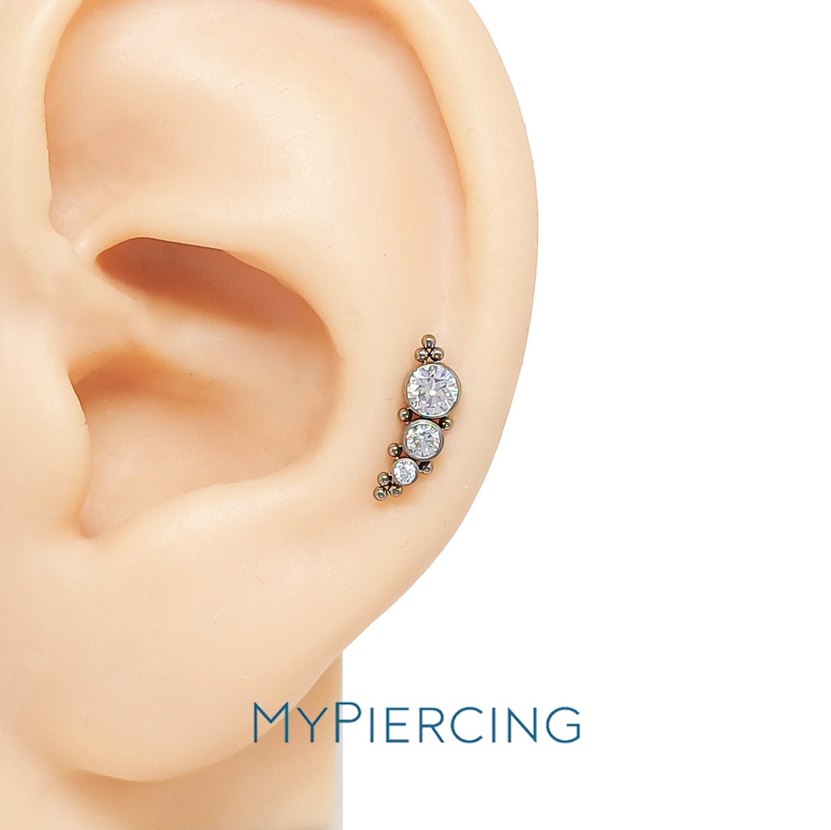 LBT TIT CLUSTER 3P E 10 BEADED CRESCENTE (CX21) - Imagem 2