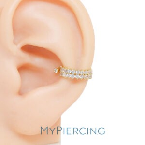 ARGOLA DOUBLE RAIL OURO 18K (SOB ENCOMENDA)