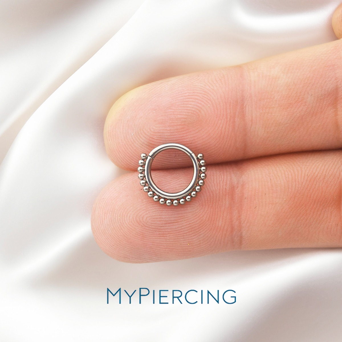 ARGOLA CLICKER WITH BEADED TIT (ACX4) - Imagem 2