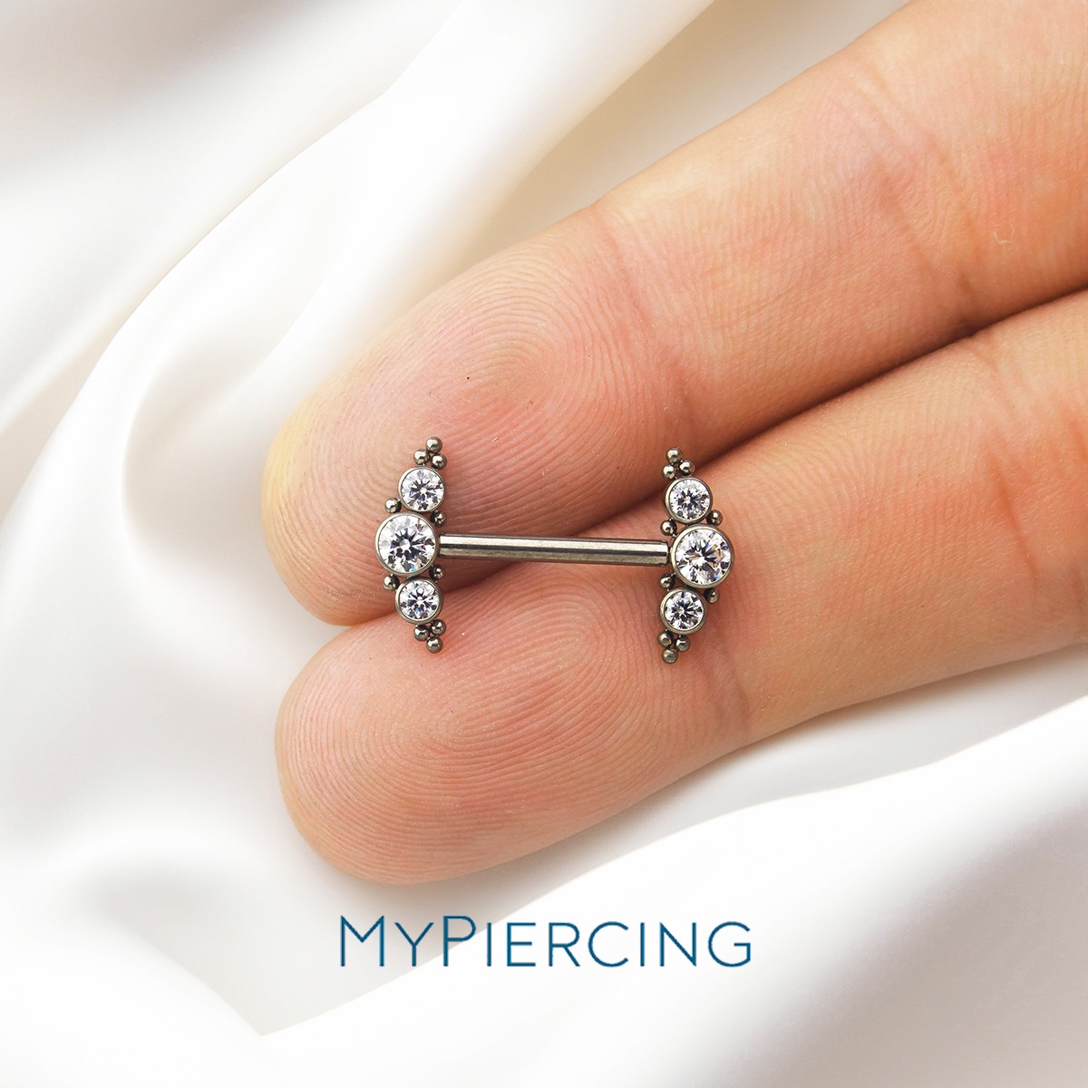 BARBELL MAMILO PIN PUSH CLUSTER INDIANO TIT - Imagem 3