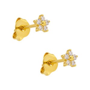 BRINCO FLOR MINI 3.5MM CZ TIT (BCX3)