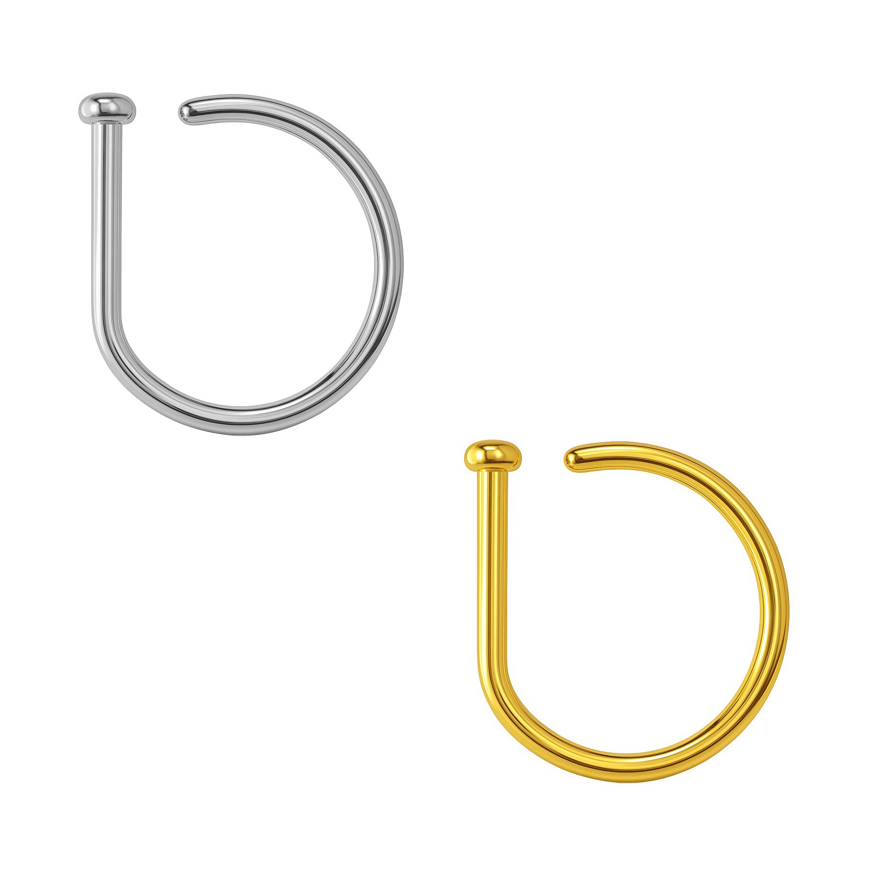 ARGOLA NARIZ OPEN D TITANIO