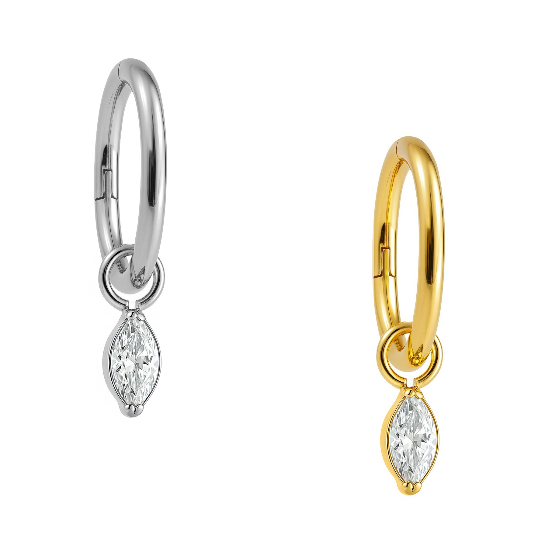 ARGOLA PINGENTE NAVETE TIT