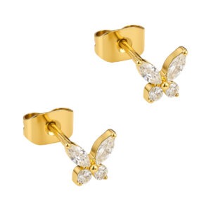 BRINCO BORBOLETA CZ TITÂNIO