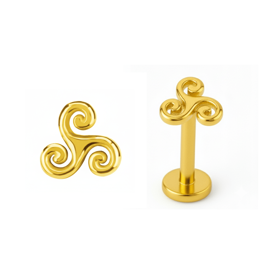 Labret de Ouro 18k Push Pin