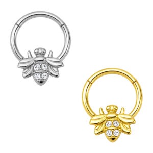 ARGOLA CLICKER ABELHA AÇO