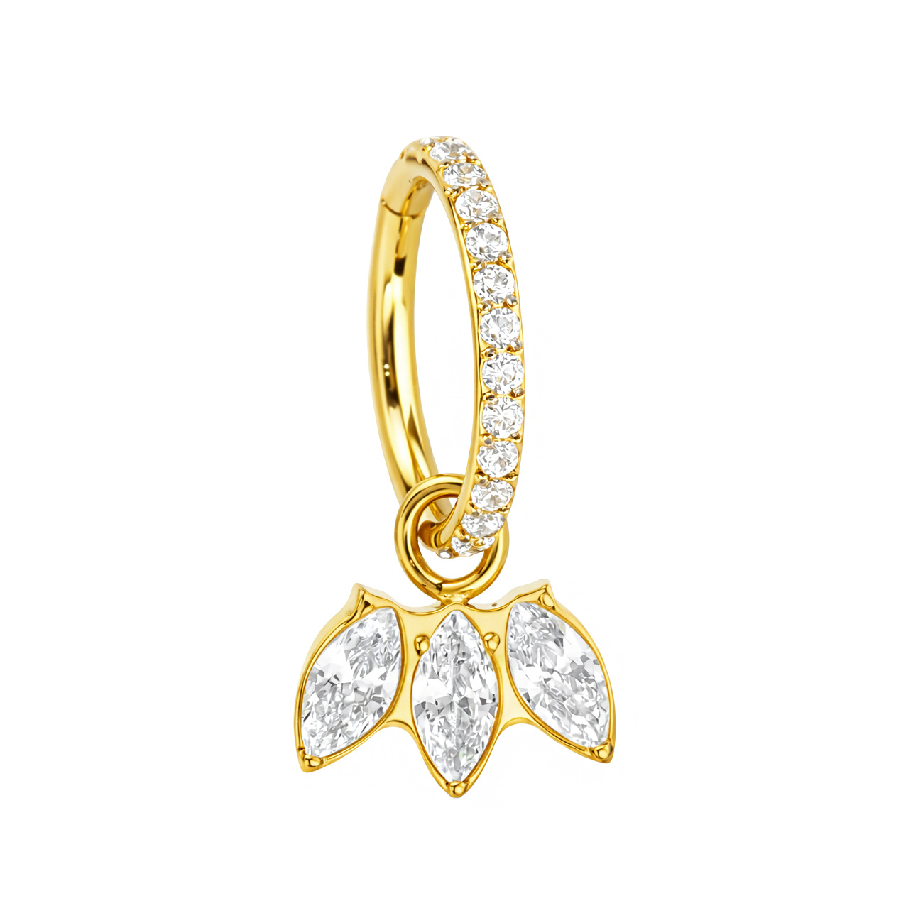 ARGOLA CZ PINGENTE MARQUISE TIT