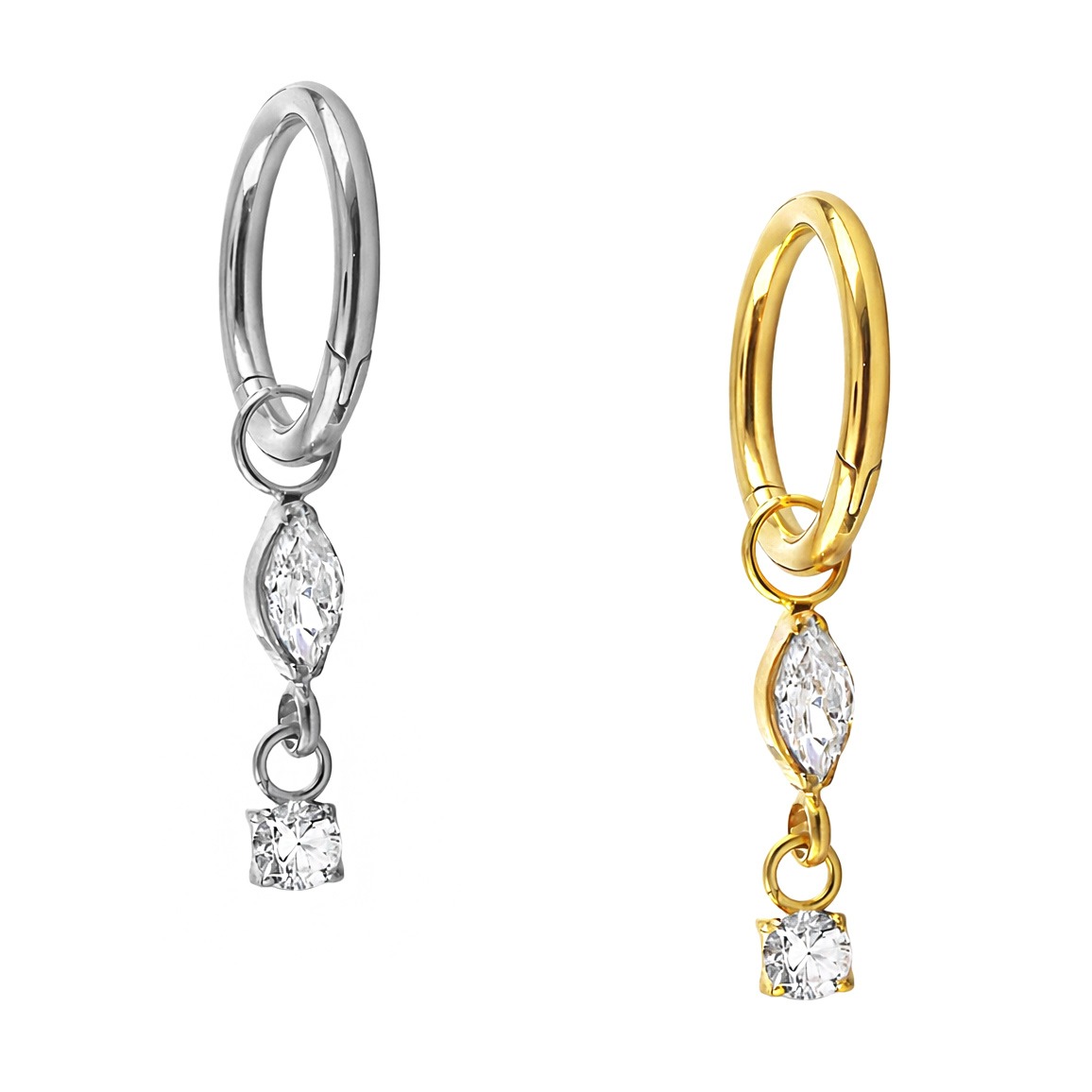 ARGOLA S/P PINGENTE NAVETE P.LUZ TIT