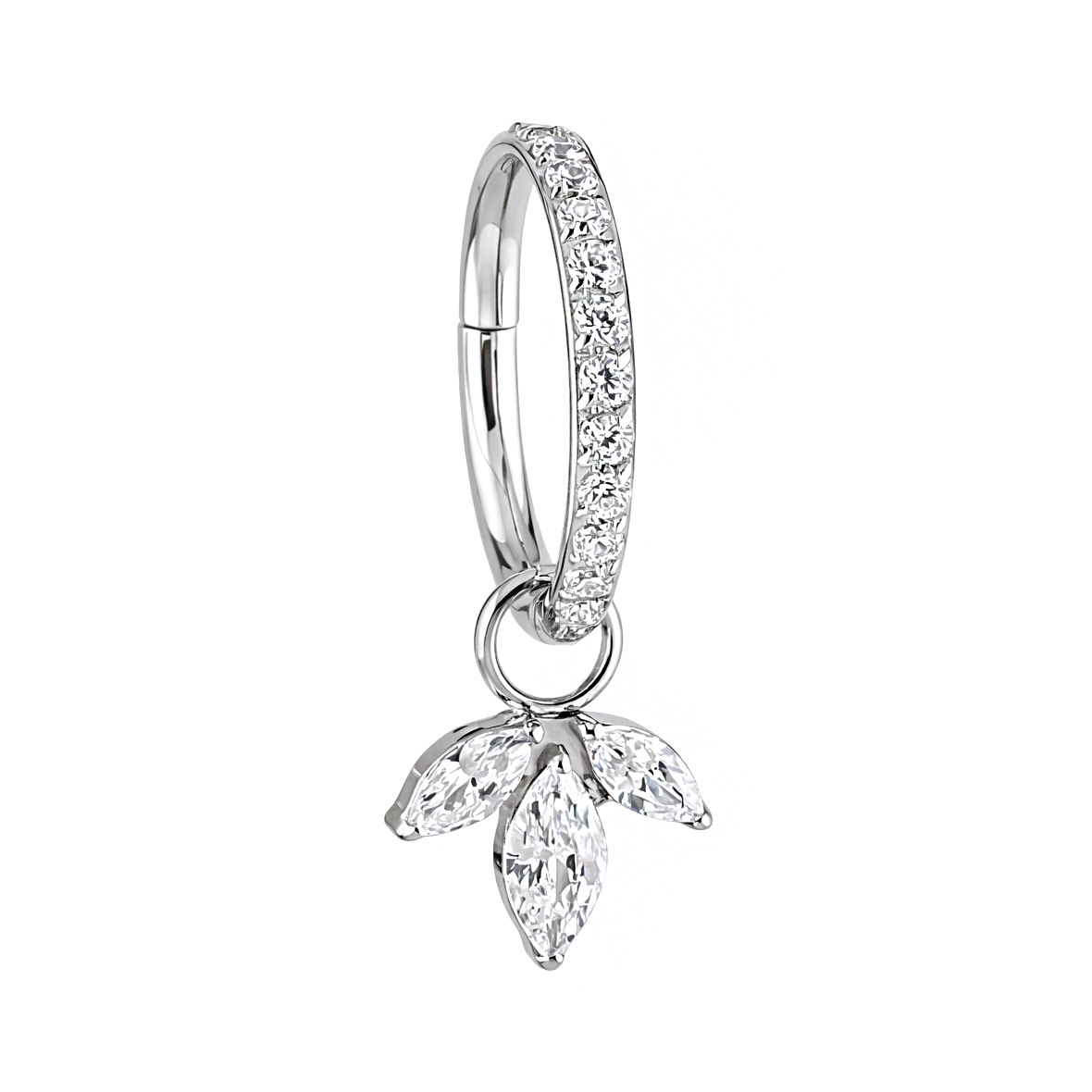 ARGOLA PINGENTE HOOP MARQUISE TIT