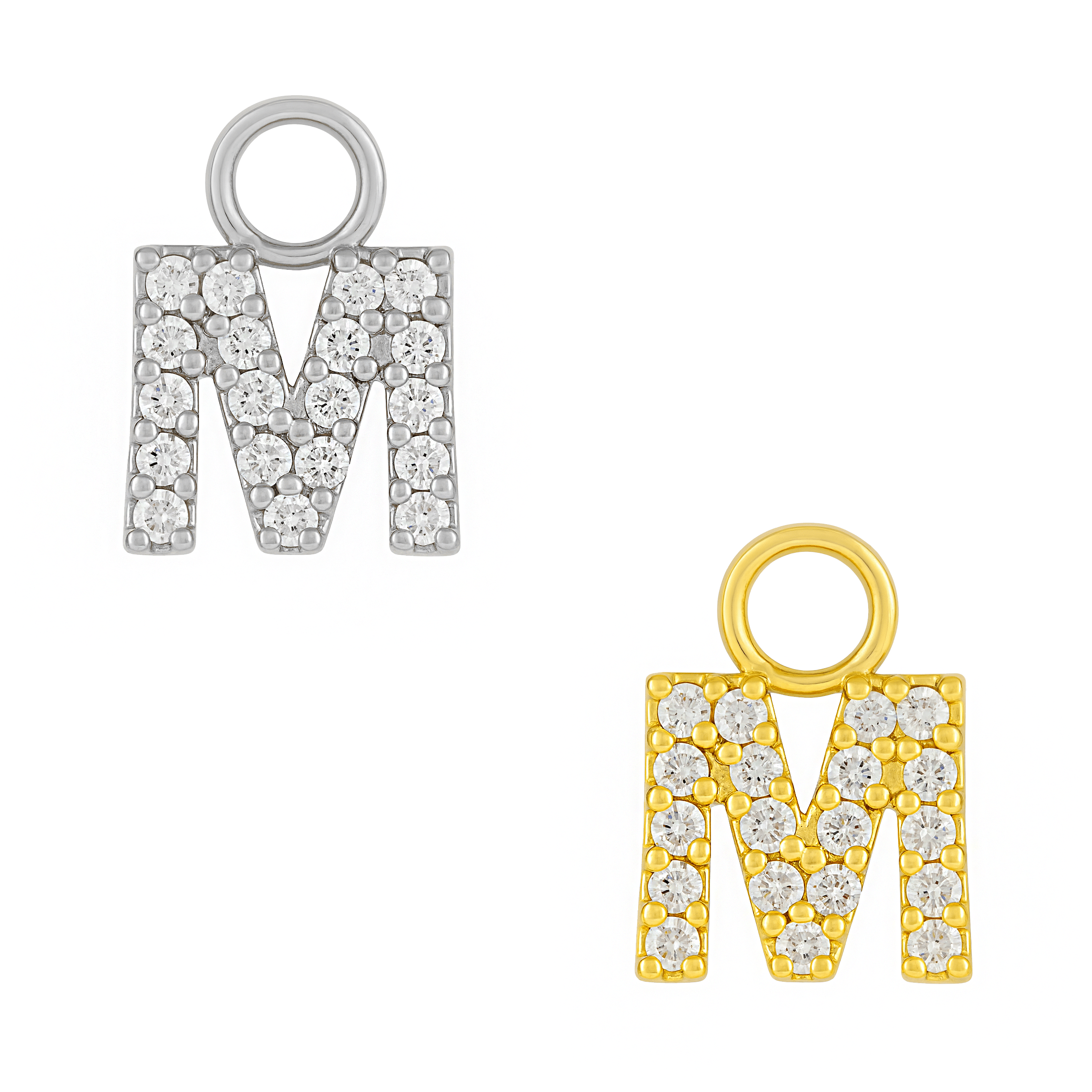 PINGENTE LETRAS CZ OURO 18K (SOB ENCOMENDA)