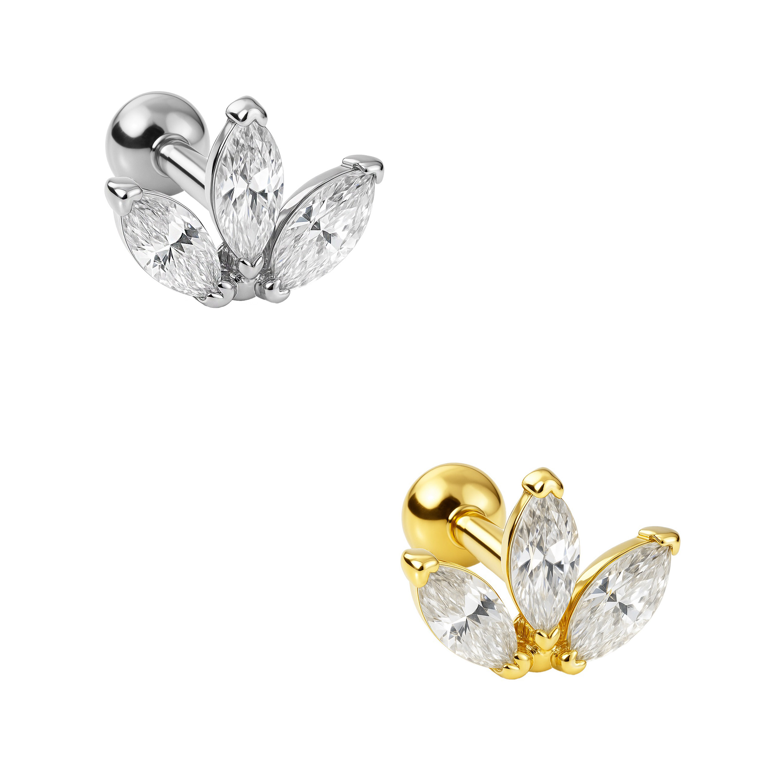 MICRO RETO MARQUISE OURO 18K