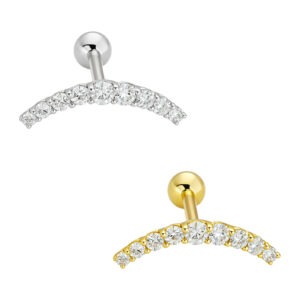 Micro Reto Cluster de Ouro 18k Cravejado de Zircônias