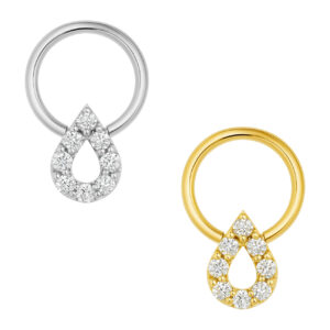 Captive Gota de Ouro18k Cravejada de Zircônias