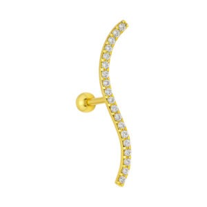 Micro Reto Cluster de Ouro 18k com Zircônias