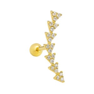 Micro Reto Cluster de Ouro 18k com Zircônias