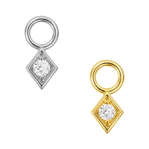 PINGENTE SPADE ZIRC AÇO