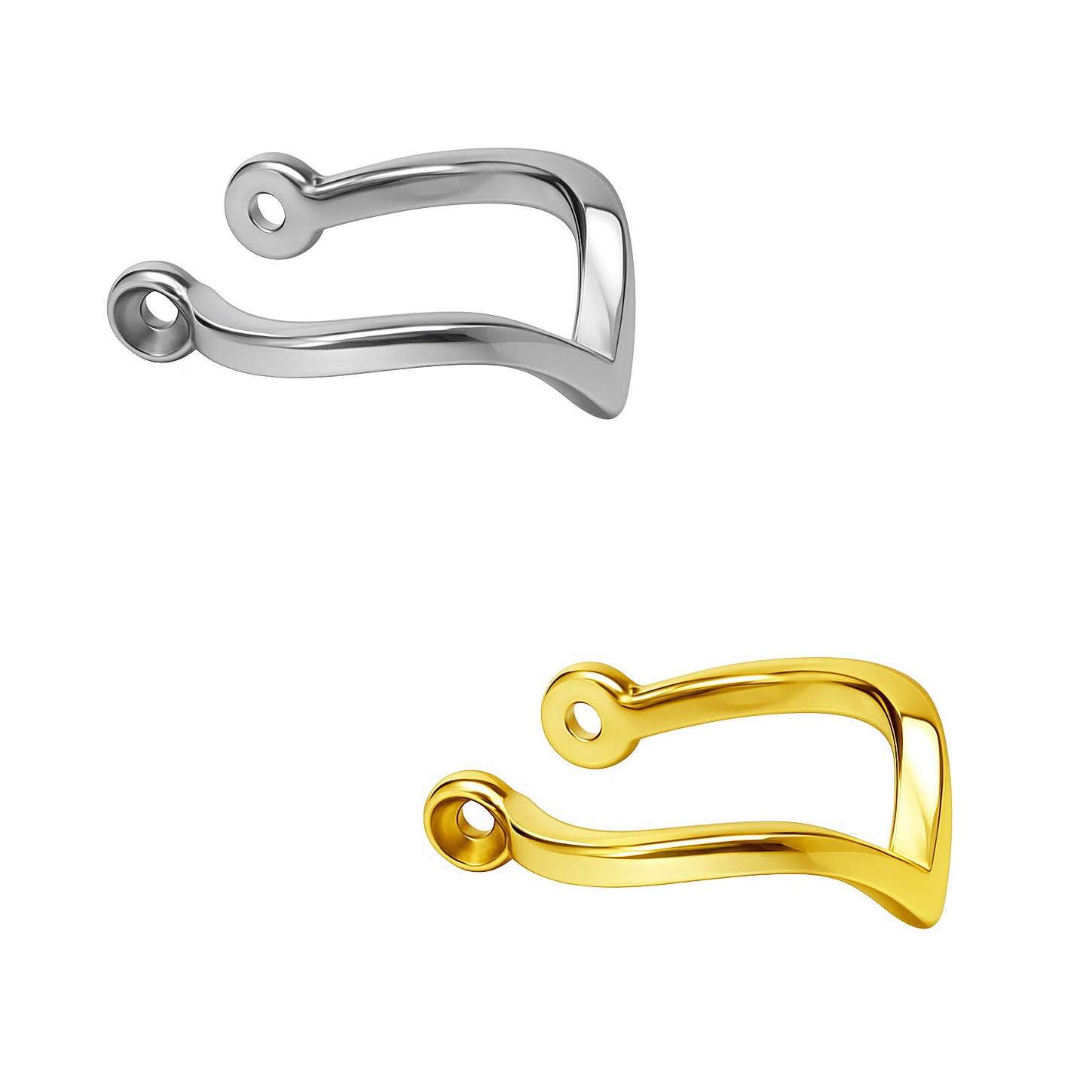 CONCH BARBELL PLAIN V SHAPED AÇO