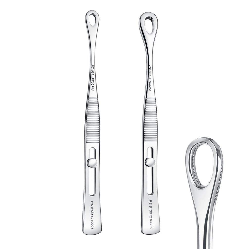 Pinça Oval Fechada de Aço Cirúrgico