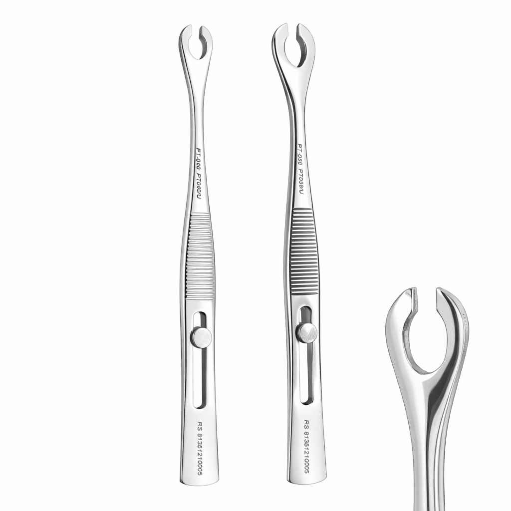 Pinça Oval Aberta de Aço Cirúrgico