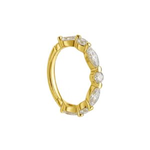 Argola de Ouro 18k com Zircônias Premium